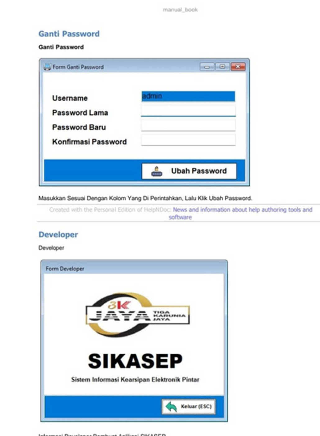 Aplikasi SIKASEP: Sistem Informasi Kearsipan Elektronik Pintar